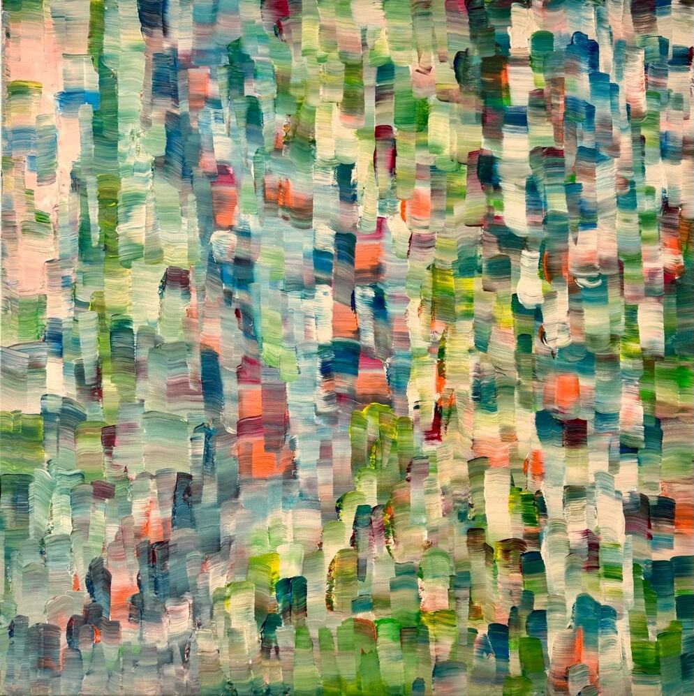 Morning Veil, acrylic on canvas, 30 x 30 in