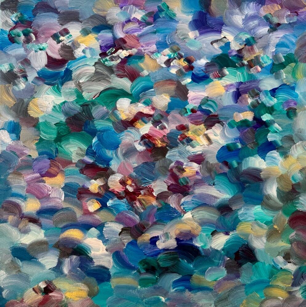 Ocean Within, acrylic on canvas, 20 x 16 in